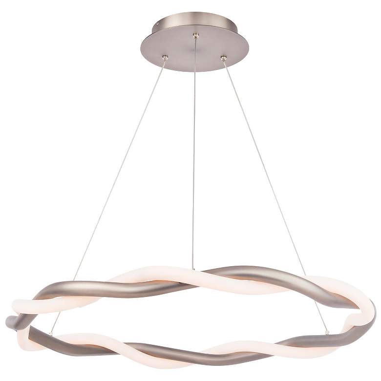 Image 4 dweLED Escapade 28" Wide Brushed Nickel LED Pendant Light more views
