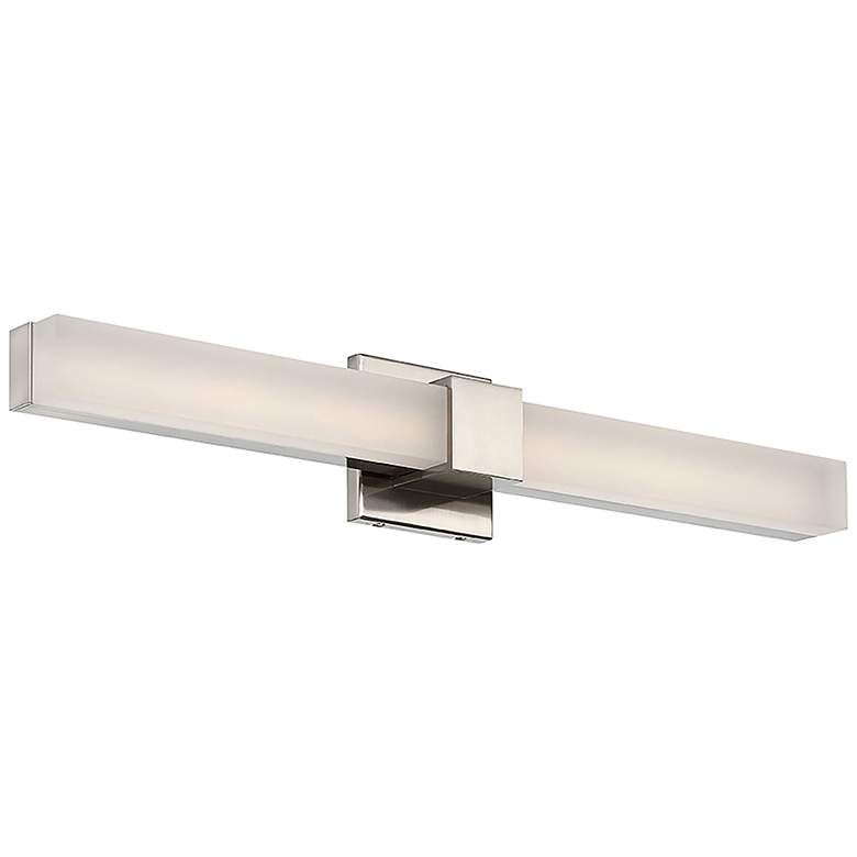 Image 1 dweLED Esprit 26 inch Wide Brushed Nickel 2-Light LED Bath Light