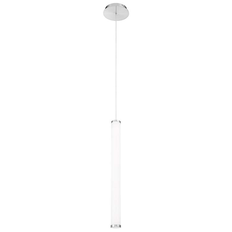 Image 1 dweLED Flare 2 1/2" Wide Brushed Nickel 27 Watt LED Mini Pendant