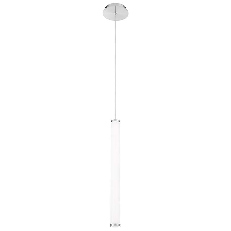 Image 1 dweLED Flare 2 1/2 inch Wide Brushed Nickel 27 Watt LED Mini Pendant