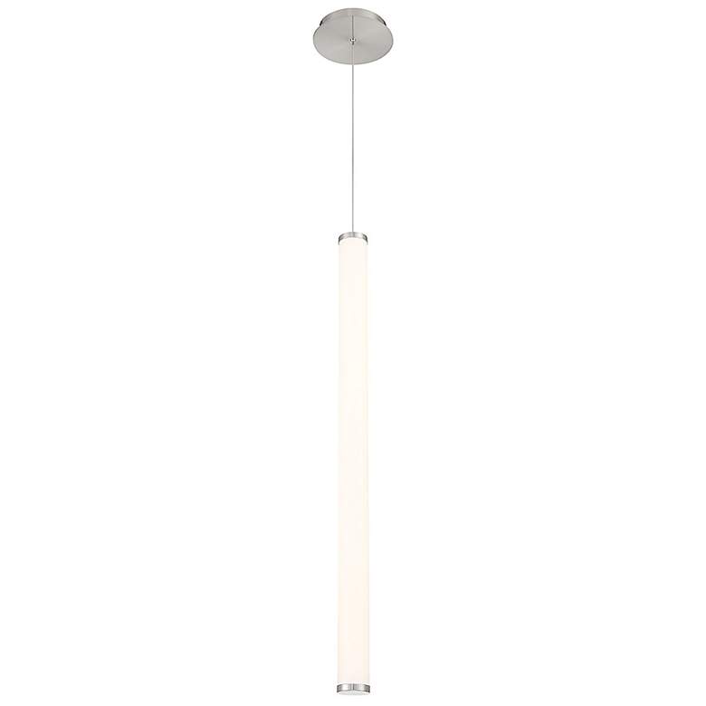 Image 1 dweLED Flare 2 1/2" Wide Brushed Nickel 37 Watt LED Mini Pendant