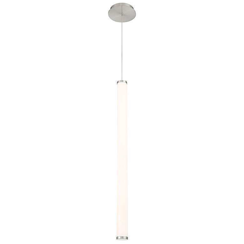 Image 1 dweLED Flare 2 1/2 inch Wide Brushed Nickel 37 Watt LED Mini Pendant