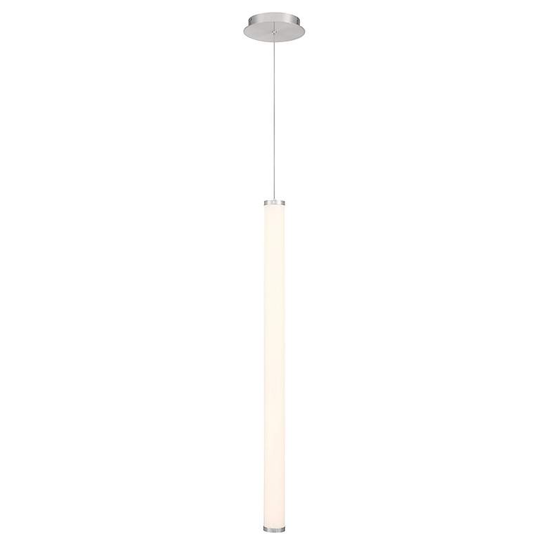 Image 2 dweLED Flare 2 1/2" Wide Brushed Nickel 37 Watt LED Mini Pendant more views