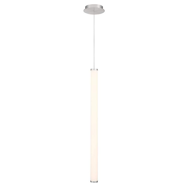 Image 2 dweLED Flare 2 1/2 inch Wide Brushed Nickel 37 Watt LED Mini Pendant more views