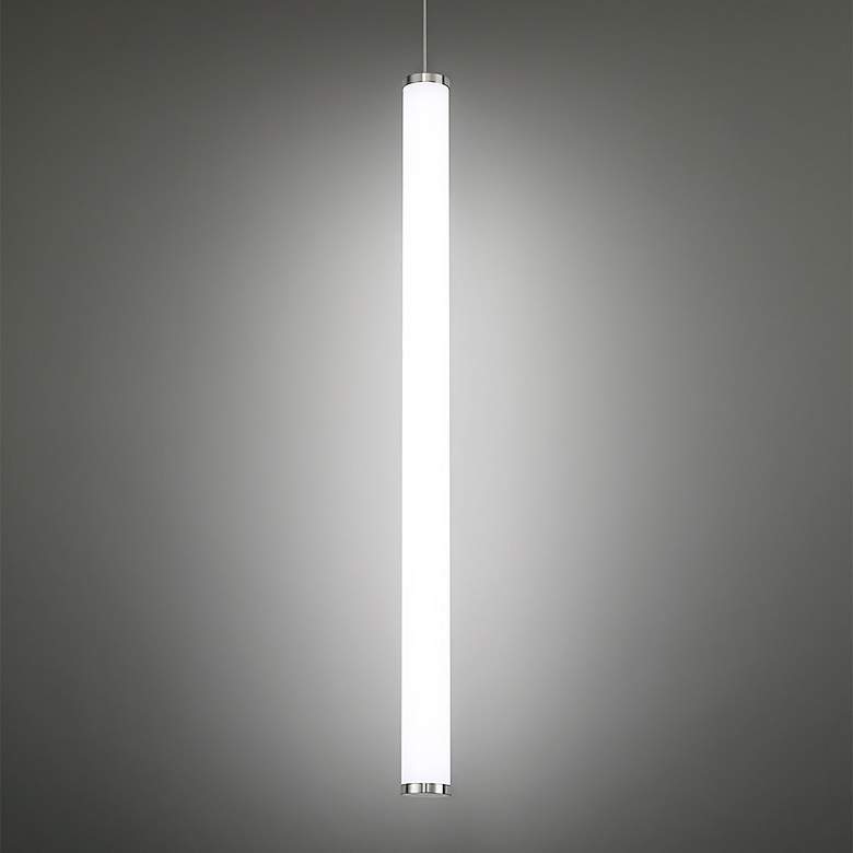 Image 3 dweLED Flare 2 1/2 inch Wide Brushed Nickel 37 Watt LED Mini Pendant more views