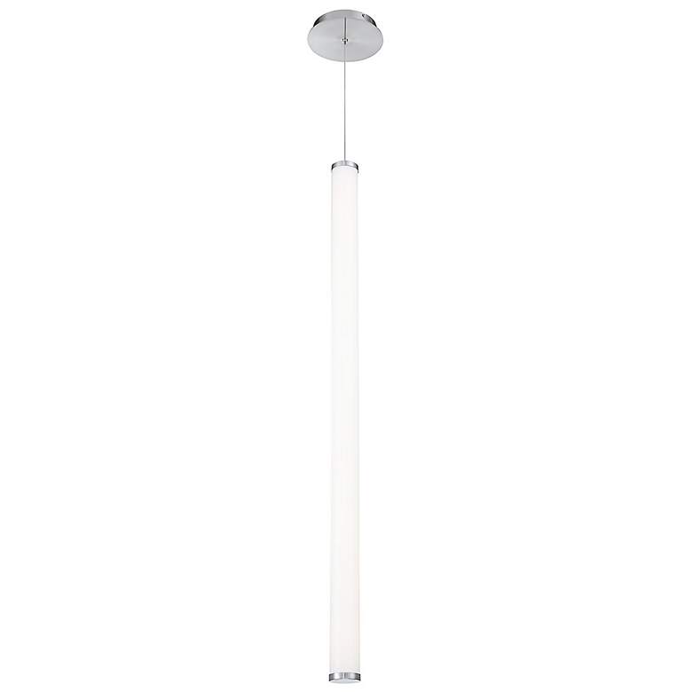 Image 1 dweLED Flare 2 1/2" Wide Brushed Nickel 42 Watt LED Mini Pendant