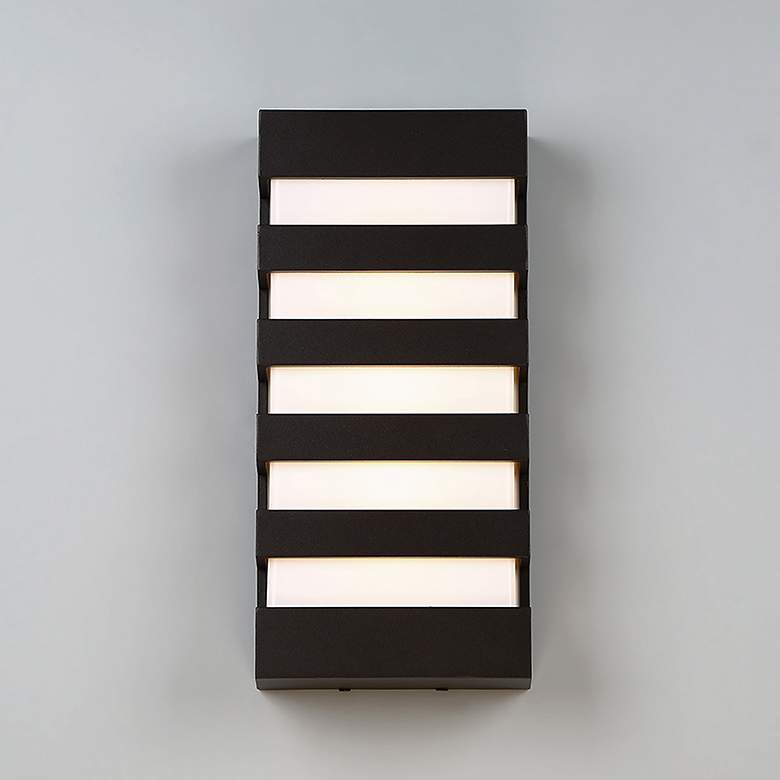 Image 1 dweLED Folsom 14" High Bronze LED Outdoor Wall Light