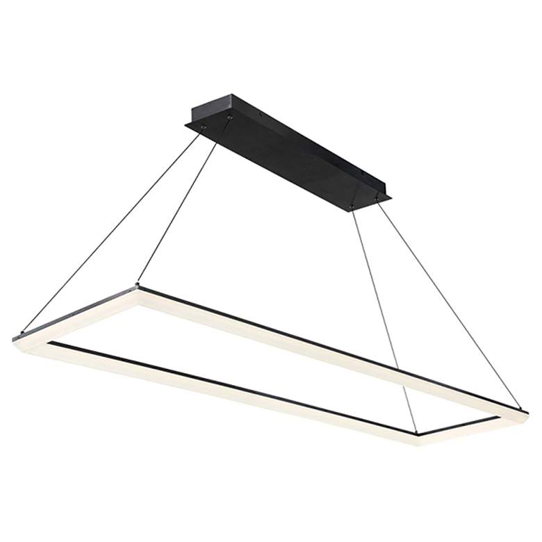 Image 1 dweLED Frame 58" Wide Black LED Linear Pendant Light