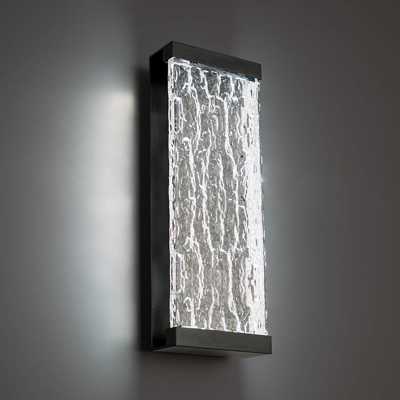 Image 1 dweLED Fusion 19 3/4" High Black LED Outdoor Wall Light