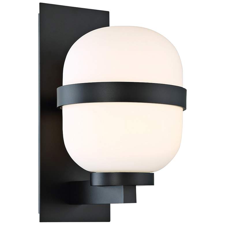 Image 1 dweLED Gaia 14 inch High Black LED Outdoor Wall Light