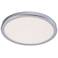 dweLED Geos 10 1/4" Wide Titanium Finish Disc LED Ceiling Light