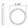 4_dweLED Geos 10 1/4" Wide Titanium Finish Disc LED Ceiling Light more views
