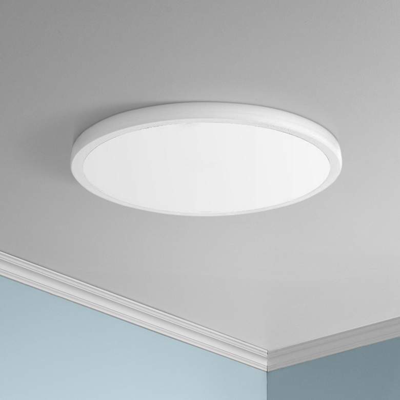 Image 1 dweLED Geos 15 inch Wide White LED Ceiling Light