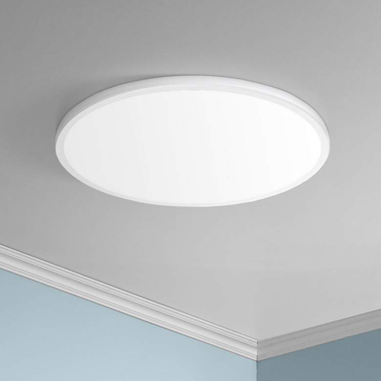 Image 1 dweLED Geos 22 inch Wide White LED Ceiling Light