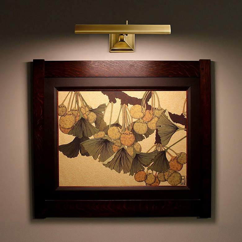 Image 3 dweLED Hemmingway 14" Wide Burnished Brass LED Picture Light more views