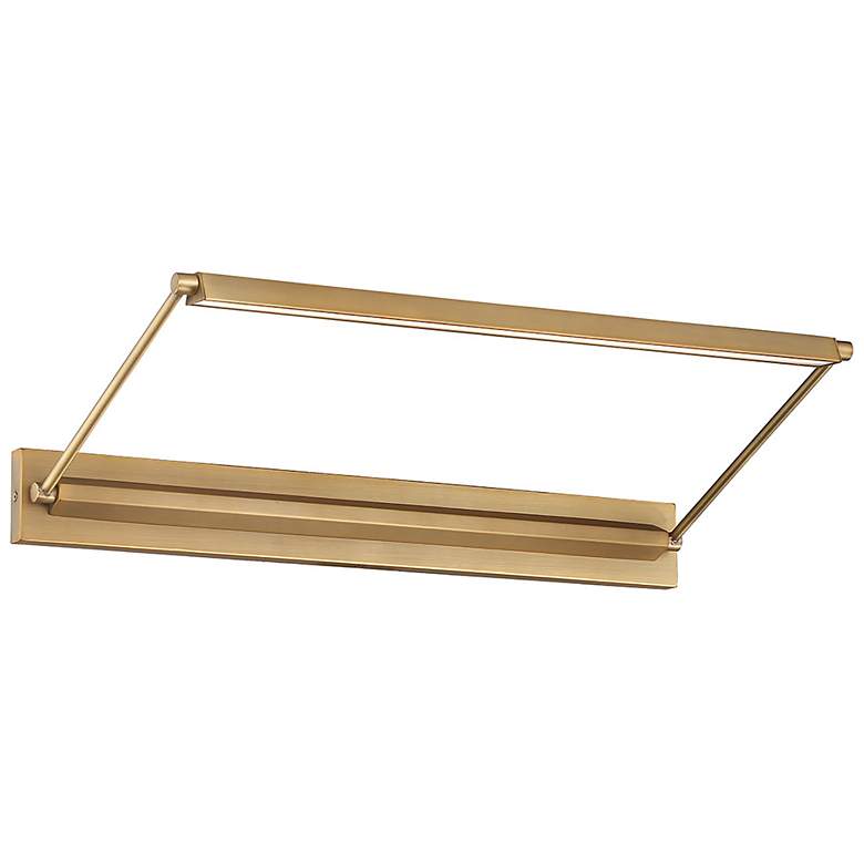 Image 1 dweLED Hudson 24" Wide Aged Brass LED Picture Light