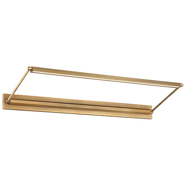Image 1 dweLED Hudson 34" Wide Aged Brass LED Picture Light