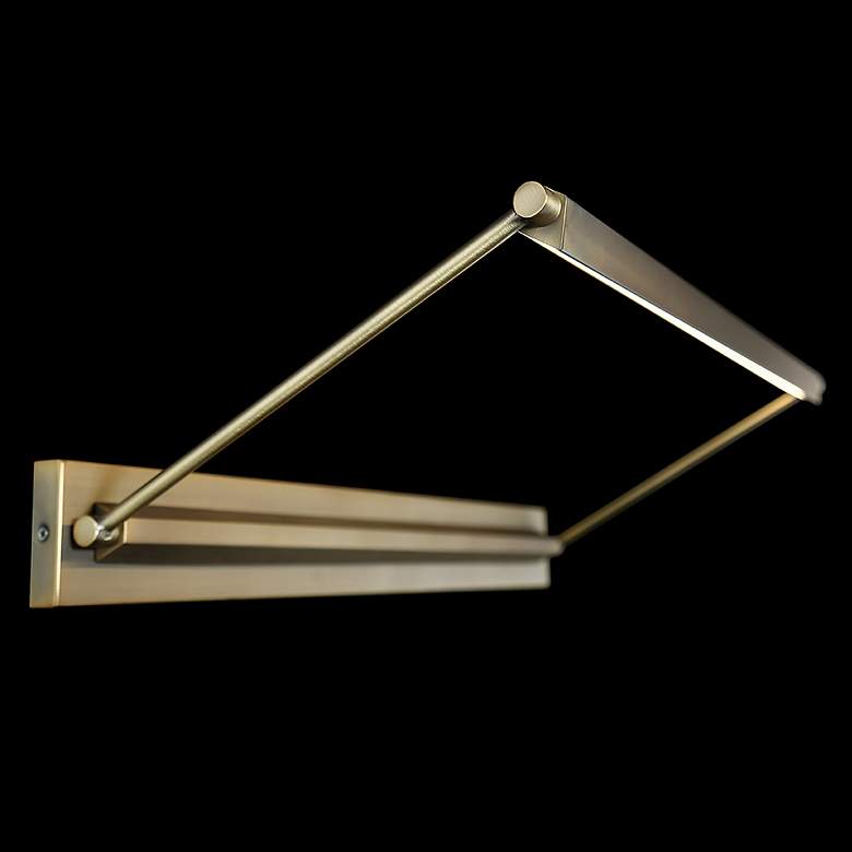 Image 3 dweLED Hudson 34" Wide Aged Brass LED Picture Light more views