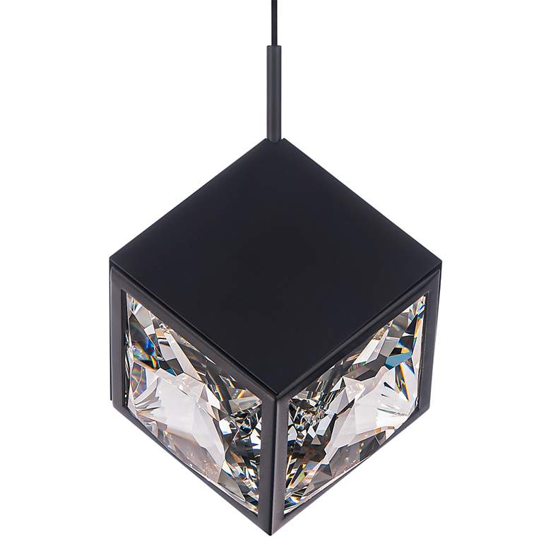 Image 2 dweLED Ice Cube 6 3/4" Wide Black LED Mini Pendant
