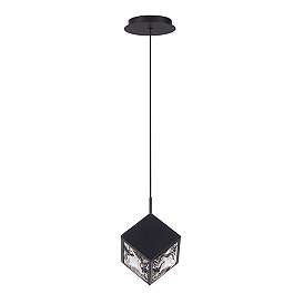 Image3 of dweLED Ice Cube 6 3/4" Wide Black LED Mini Pendant more views