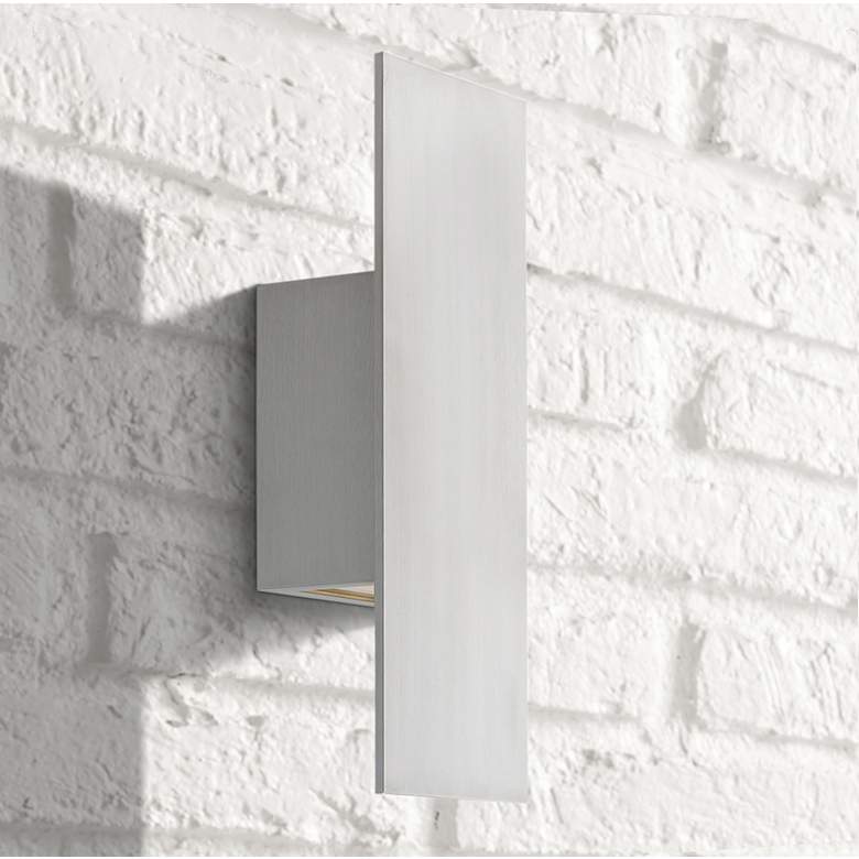 Image 1 dweLED Icon 14 inch High Brushed Aluminum LED Outdoor Wall Light