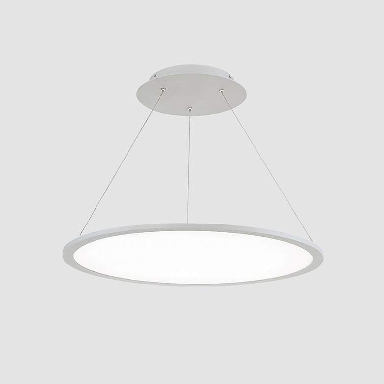 Image 2 dweLED Illusion 27" Wide Titanium LED Pendant Light more views