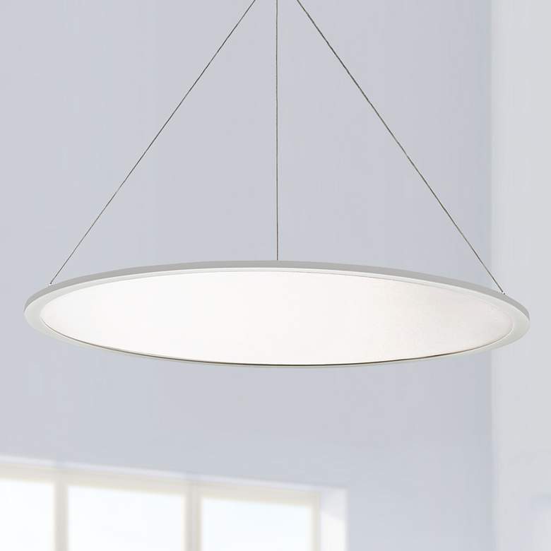 Image 1 dweLED Illusion 35" Wide Titanium LED Pendant Light