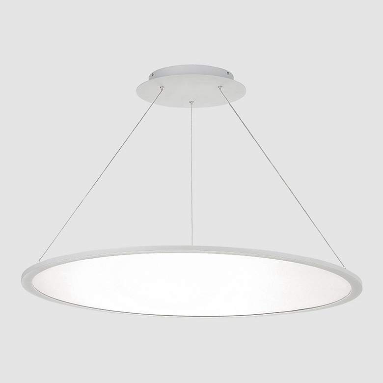Image 3 dweLED Illusion 35" Wide Titanium LED Pendant Light more views