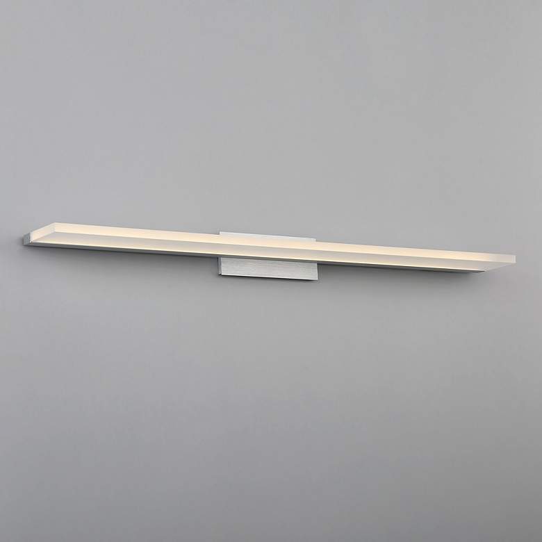 Image 1 dweLED Level 37" Wide Brushed Aluminum LED Bath Light