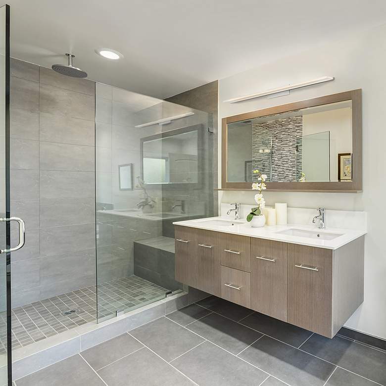 Image 6 dweLED Level 37" Wide Brushed Aluminum LED Bath Light more views
