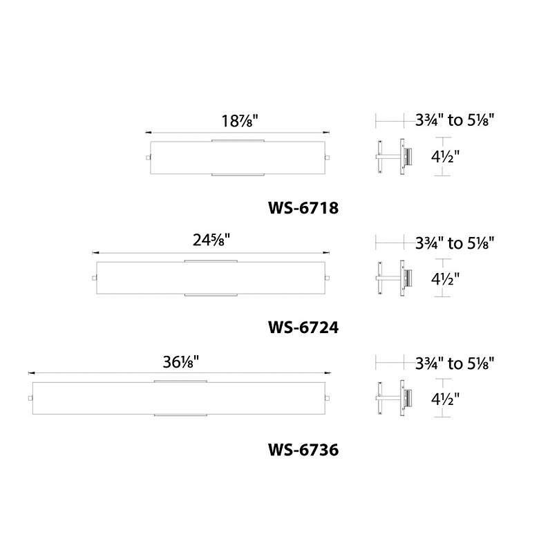 Image 2 dweLED Line 24 inch Wide Brushed Aluminum LED Bath Light more views