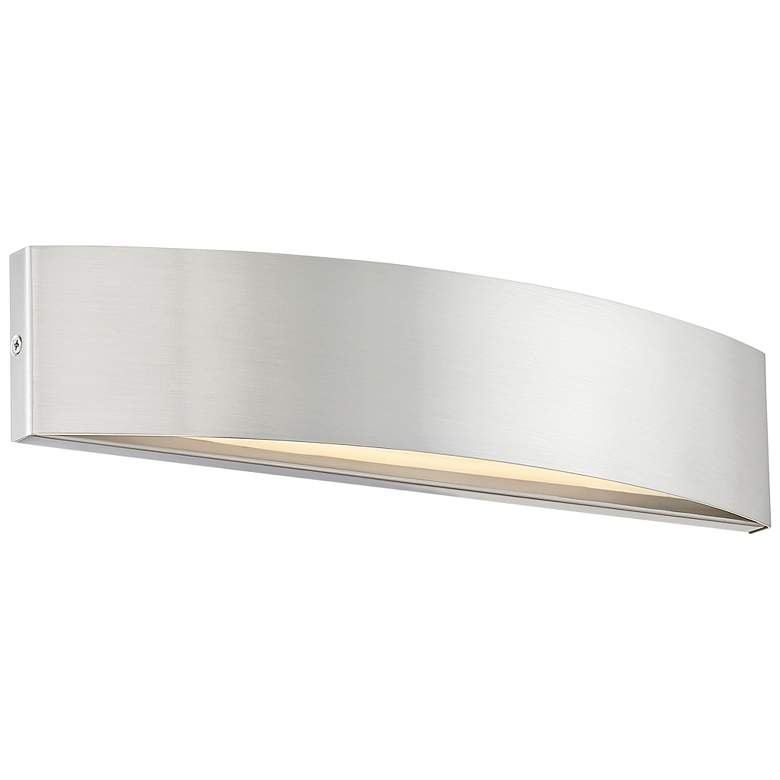 Image 1 dweLED Link 3" High Brushed Nickel LED Wall Sconce