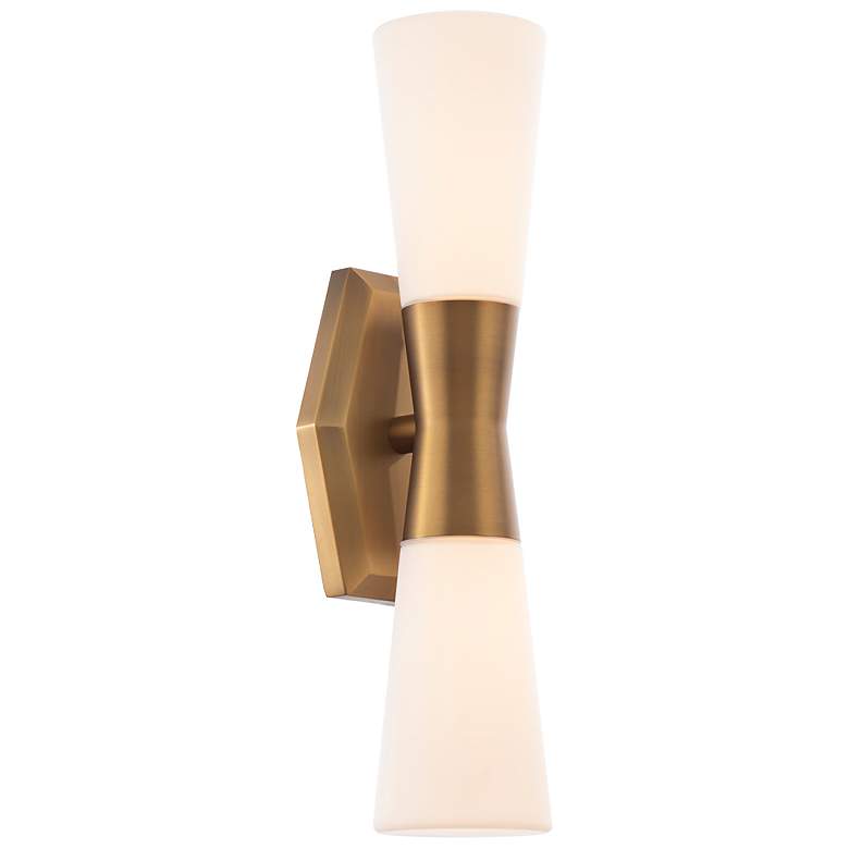 Image 2 dweLED Locke 18" High Aged Brass LED Wall Sconce