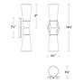 5_dweLED Locke 18" High Aged Brass LED Wall Sconce more views