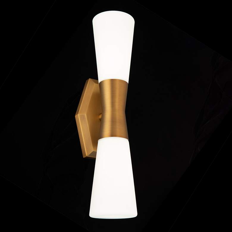 Image 5 dweLED Locke 18" High Aged Brass LED Wall Sconce more views