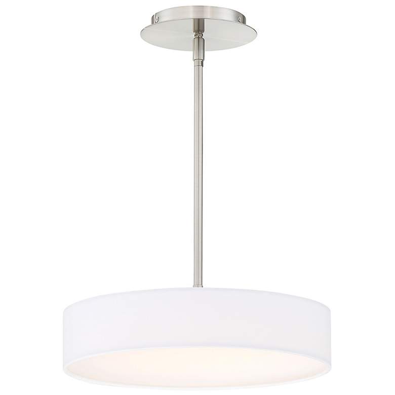 Image 1 dweLED Manhattan 14 inch Wide Brushed Nickel LED Pendant Light