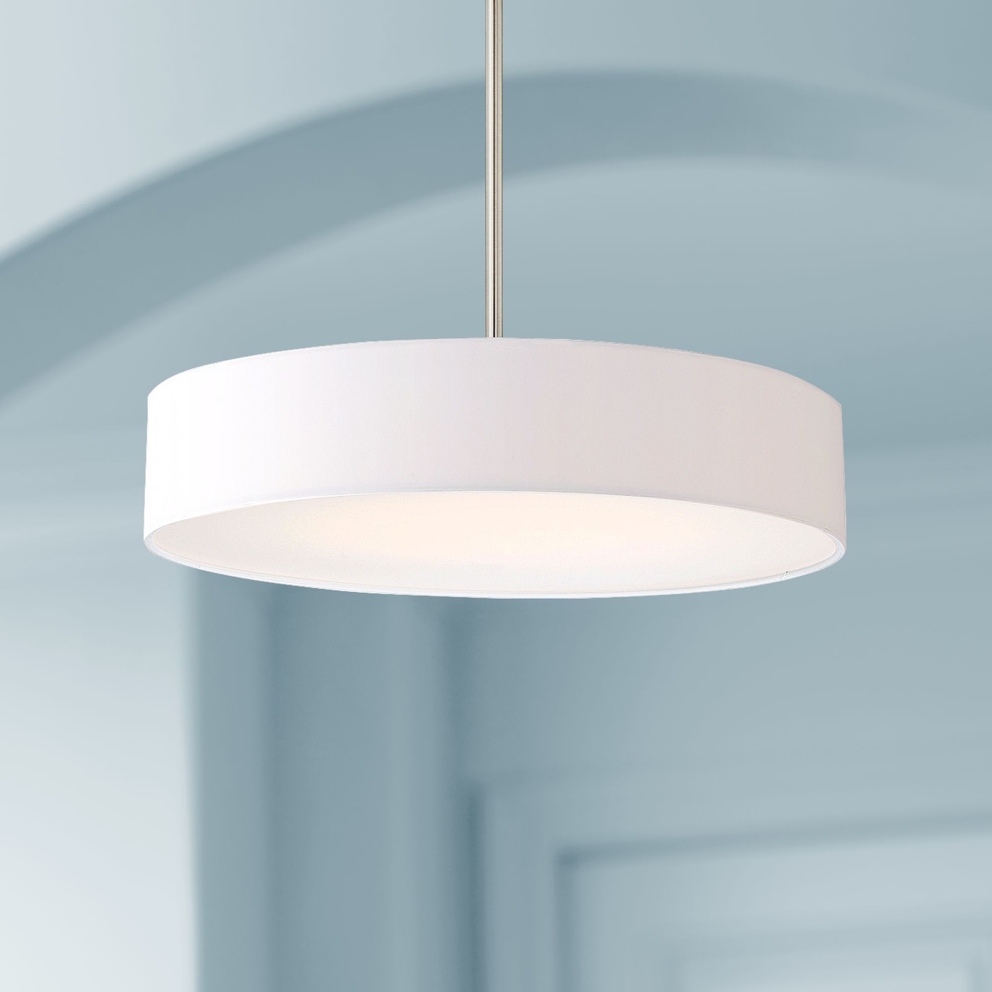 brushed nickel led pendant light