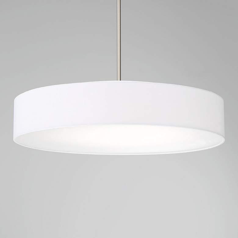 Image 3 dweLED Manhattan 26" Wide Brushed Nickel LED Pendant Light more views