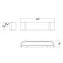 4_dweLED Melrose 22" Wide Aged Brass ADA LED Bath Light more views