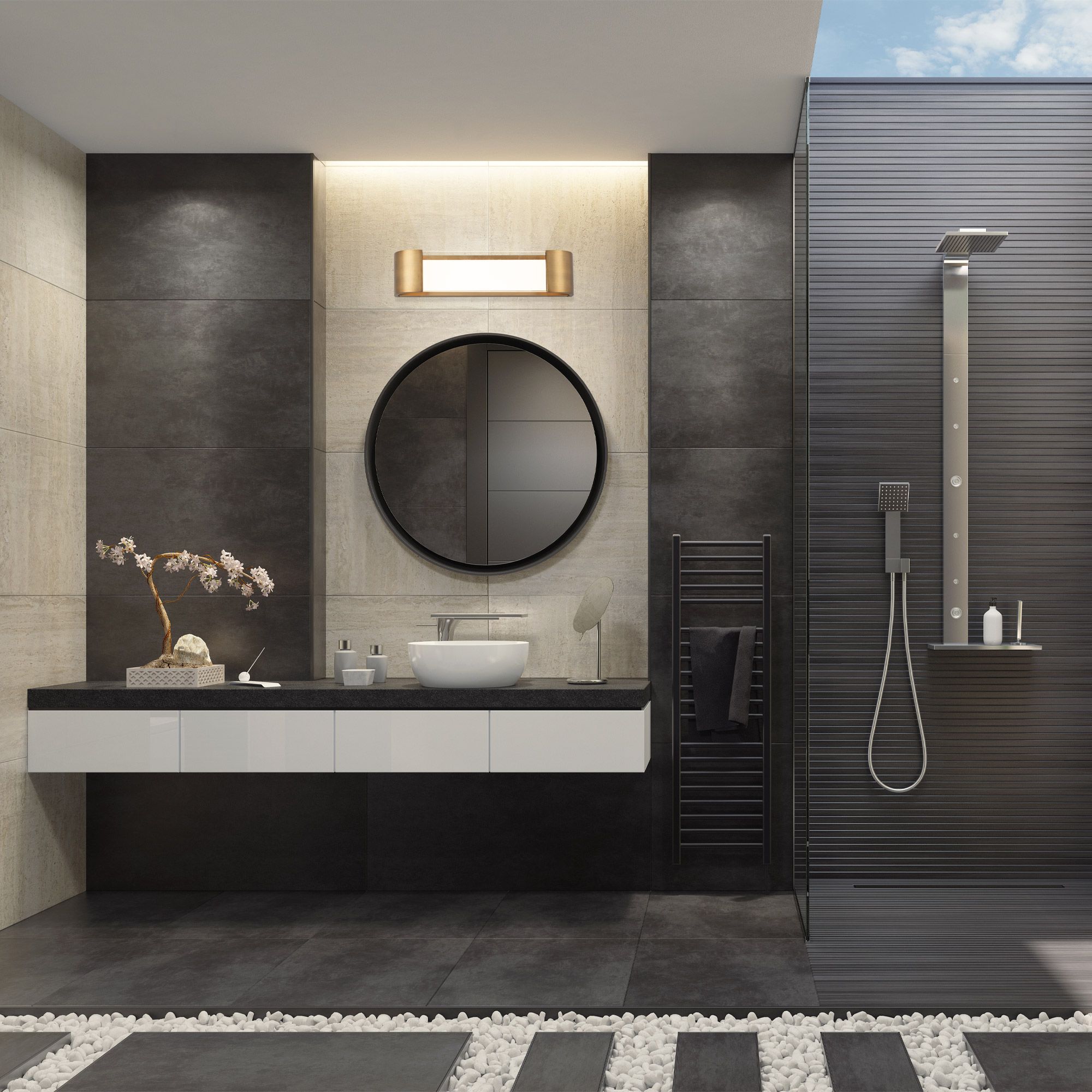 Image 5 dweLED Melrose 22" Wide Aged Brass ADA LED Bath Light more views