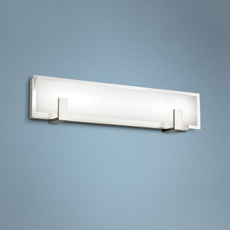 Image 1 dweLED Meridien 27 inch Wide Brushed Nickel LED Bath Light