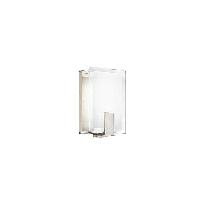 Image 1 dweLED Meridien 9 inch High Brushed Nickel LED Wall Sconce