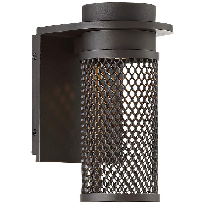 Image 1 dweLED Mesh 9 inch High Bronze LED Outdoor Wall Light