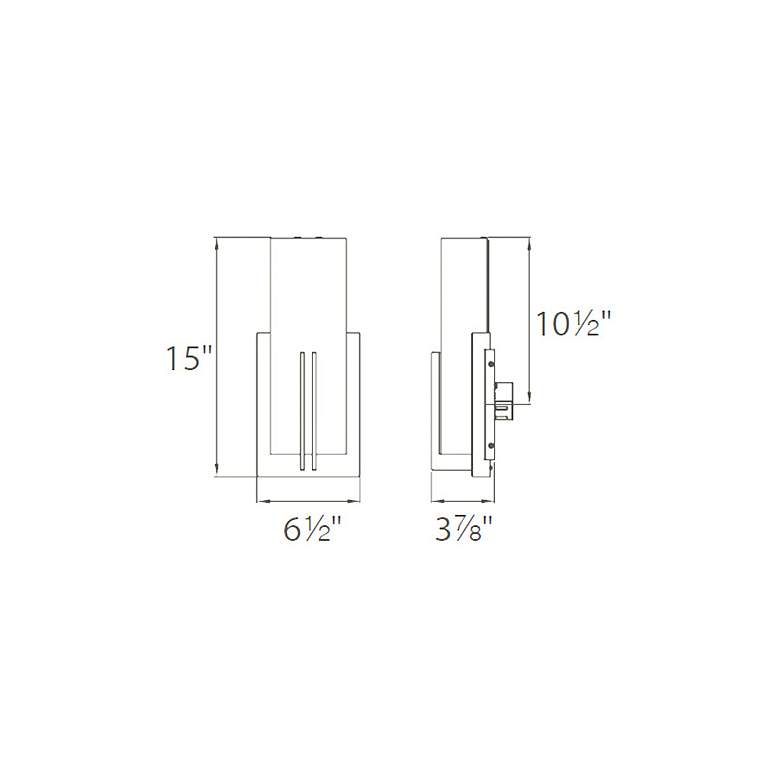 Image 5 dweLED Moderne 15" High Satin Nickel LED Wall Sconce more views
