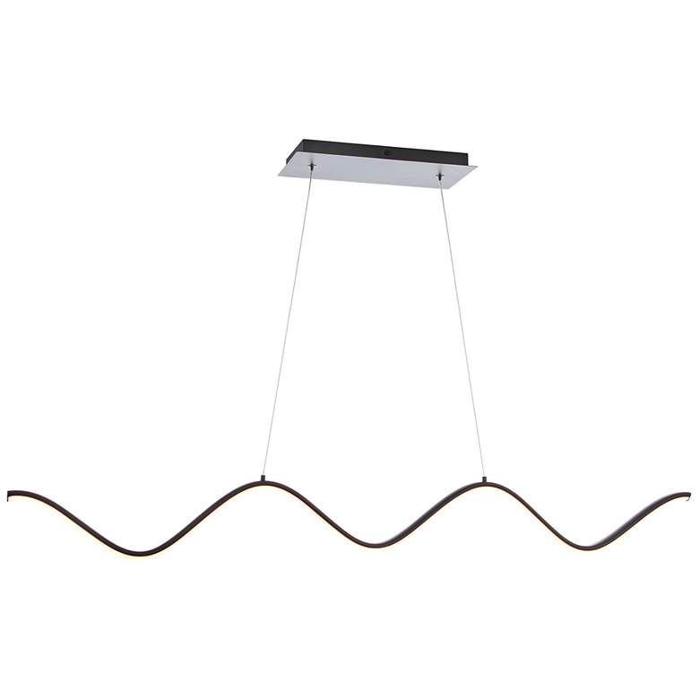 Image 2 dweLED Morae 44" Wide Black Linear Pendant Light more views