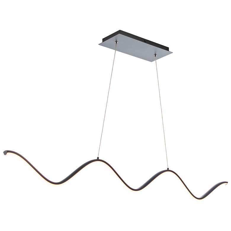 Image 3 dweLED Morae 44" Wide Black Linear Pendant Light more views