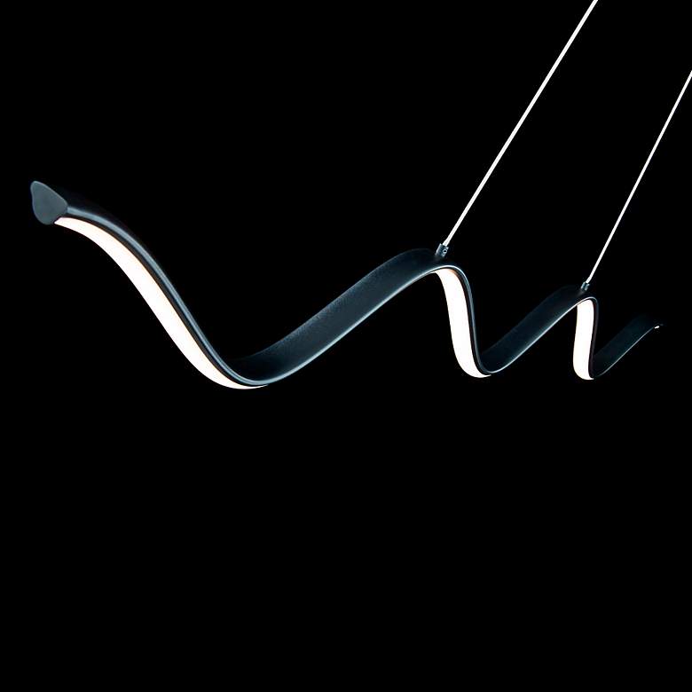 Image 4 dweLED Morae 44" Wide Black Linear Pendant Light more views