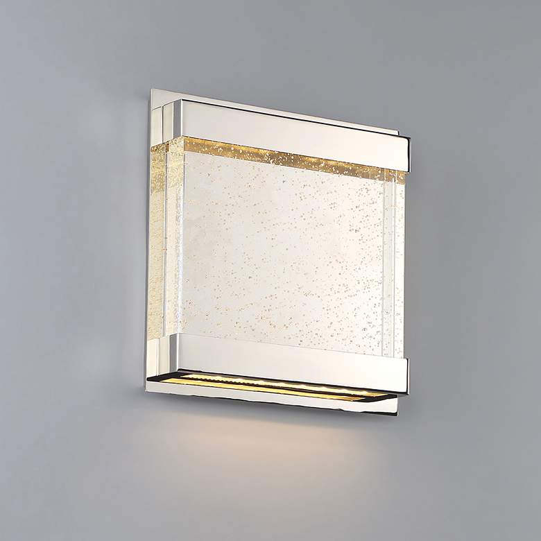 Image 1 dweLED Mythical 12" High Polished Nickel LED Wall Sconce
