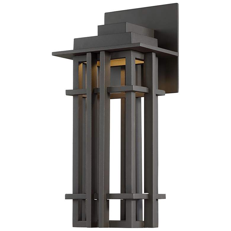 Image 2 dweLED Nest 16" High Bronze LED Outdoor Wall Light