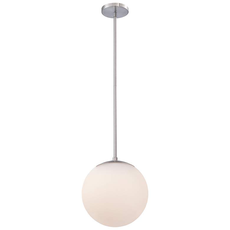 Image 1 dweLED Niveous 10 inch Wide Brushed Nickel LED Mini Pendant